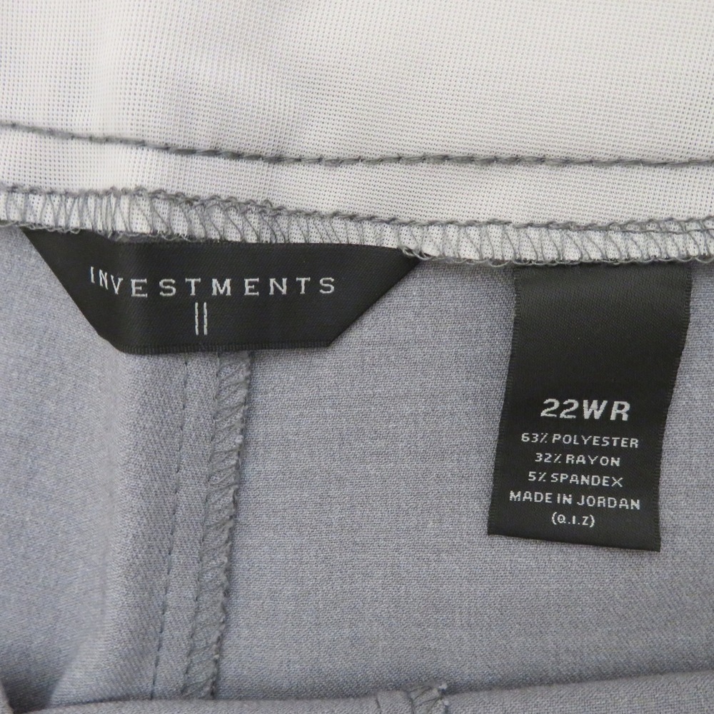 Investments II 22WR Gray Straight Leg Stretch Career Dress Pants Slacks - Picture 4 of 7
